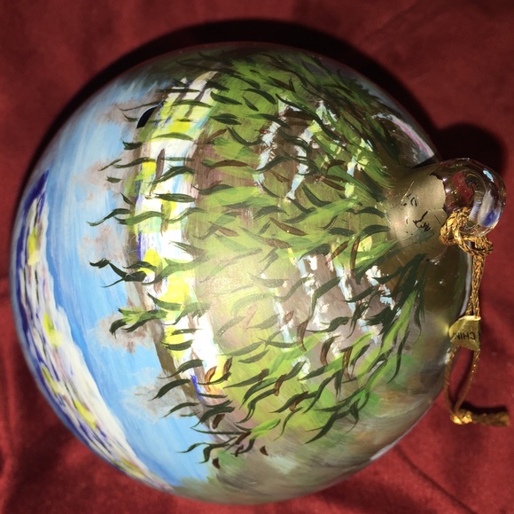 Bloomingdale's Other - Bloomingdales Impressionists painted glass ornament New Vintage nature landscape